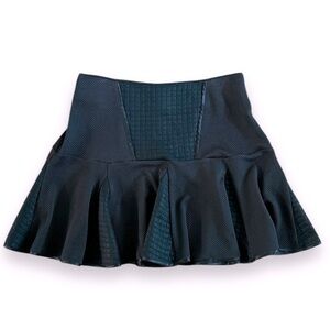 NEW Axara Black Textured Scuba Gored Flat Front Zip Skater Skirt Size XLarge